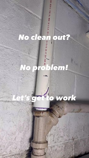 117K views · 1K reactions | Installing a clean out on a drain so I can clear the blockage. #drain #draincleaning #plumbing #plumbingwork #plumbingtools #installation | Nick Plumbing | Facebook