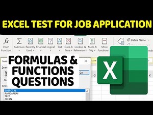 Excel Test for Job Application: Formulas And Functions Questions & Answers