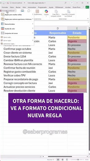 Cambiar COLOR de CELDA según PALABRA