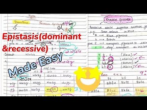 Epistasis || Types(dominant, recessive) || Genetics🤩