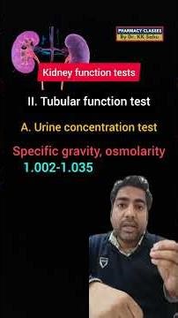 Kidney function test: types & importance
