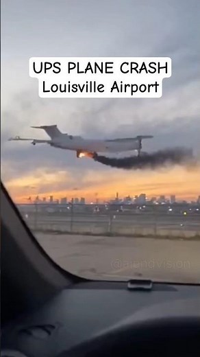 UPS Cargo Plane Crash at Louisville Airport 😱 | MD-11 Plane Explosion Caught on Camera (AI Vision)