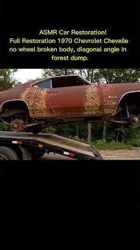 ASMR Car Restoration! Full Restoration 1970 Chevrolet Chevelle no wheel broken body, diagonal angle