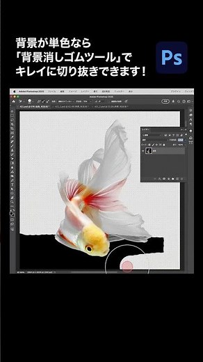【Photoshop】一部が半透明な画像を切り抜きする方法