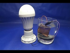 Free energy salt water with LED light bulbs - Experiment science projects at home