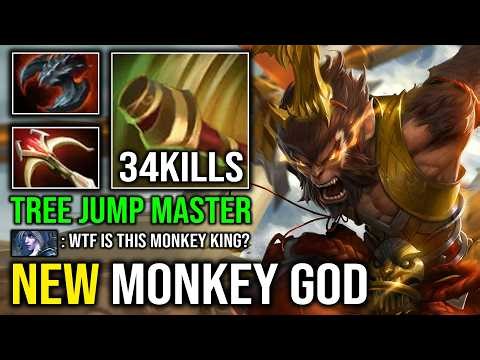 NEW MK GOD 34Kills Tree Jump Master Max Jingu Hit Like a Truck Monkey King Hard Carry Dota 2