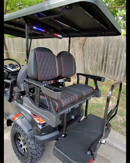 Kandi 4P – Matte Black *Top Speed of 30 mph* *100Ah Maintenance Free Lithium Battery* *Street Legal with Lights, Horn, Turn Signals, and Mirror* *Independent Front Suspension* *Power Steering* *Backup Camera / LCD Touchscreen* *USB Charging Ports* *Seatbelts* Our Showroom is in Austin but we ship all over Nationwide! These are for more than just golfing - They're personal transportation that's perfect for driving to your favorite restaurant, going to the neighborhood pool, picking the kids up fr