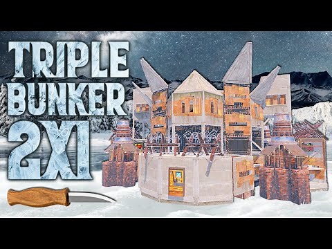 THE CARVER • Triple Bunker 2x1 • Cutting Edge Duo Base • RUST