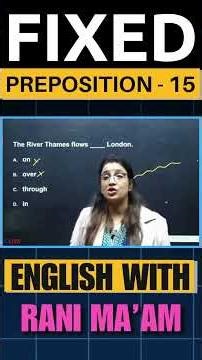 Fixed Preposition - 15 | English With Rani Ma'am