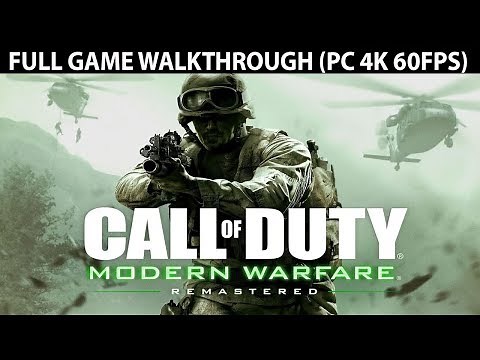 Call of Duty Modern Warfare Remastered FULL Game Walkthrough No Commentary (PC 4K 60FPS)