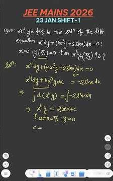 DIFFERENTIAL EQUATIONS | ONE SHOT 🔥| MOST REPEATED PYQ'S OF JEE MAINS & ADVANCED /CET /CLASS 12th