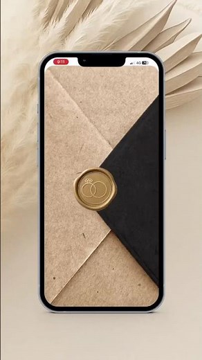 Animated Wedding Invitation with Opening Envelope – Editable Canva Template – Digital Wedding Video