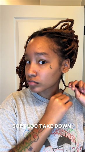 how to take out soft locs #godisgood #softlocstutorial #hairtutorial #fyp #hairinspo