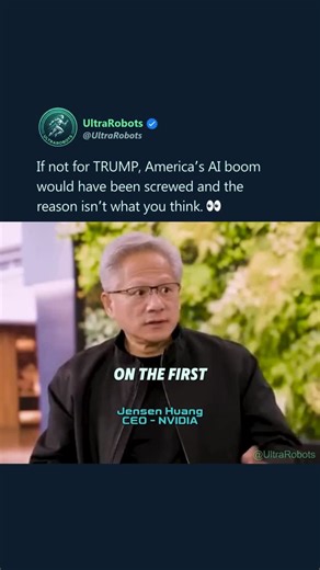 UltraRobots on Instagram: "Share this with someone who follows AI, robotics, or energy policy, this clip will spark a real debate. Jensen Huang connects the AI boom to a blunt, unpopular reality: we’re power constrained. He argues that without a major shift toward energy growth, the US risks handing the next industrial wave, including AI factories and robot-scale infrastructure, to someone else. Agree or disagree with the politics, the underlying point is hard to ignore: no energy, no AI at scal