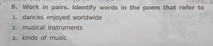 Poetry Analysis: Identifying Dance, Instruments, and Music Term... | Filo