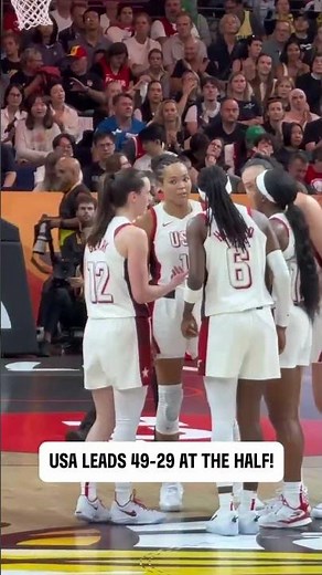 🚨 USA up 20 at half | World Cup WNBA women's basketball NBA Caitlin Clark Angel Reese Paige Bueckers