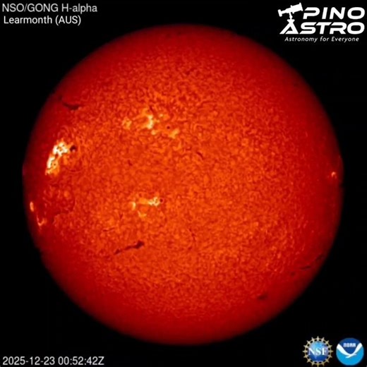 Sun in H-alpha: Dec 23, 2025 #PinoAstro