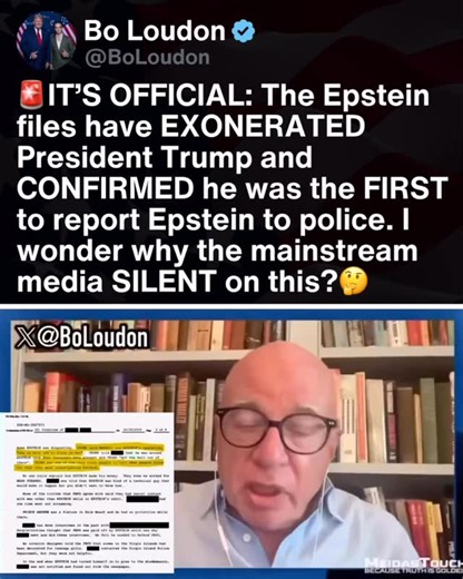Bo Loudon on Instagram: "The Epstein files read: “TRUMP said Maxwell was… evil and to focus on her… TRUMP was one of the very first people to call.” Follow @BoLoudon for more."