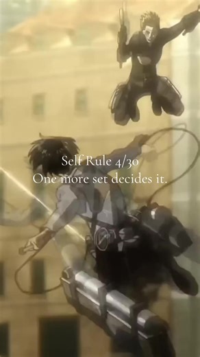 Anime Training Arc Rule 4: One more set decides it. Average stops at almost. Follow for daily discipline self rules. #fyp #gymanime #animegym #workethic #discipline
