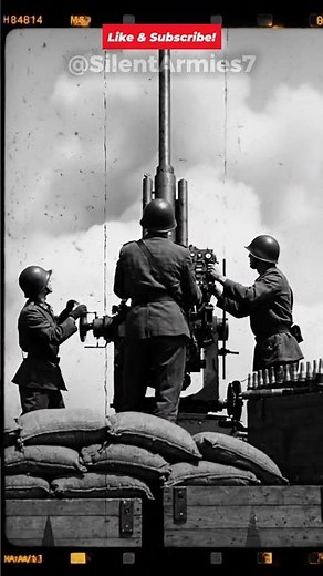Rare WWII Anti Aircraft Gun in Action Position #shorts