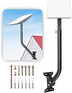Ybervont Adjustable Starlink Mounting Kit, 30 in Aspotify Starlink Long Wall Mount, Starlink Roof Mount for Starlink Internet Kit Satellite, with Starlink Mount Adapter Compatible with V2 Starlink