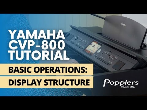 Yamaha CVP-800 Tutorial Series | Basic Operations: Display Structure | Popplers Music