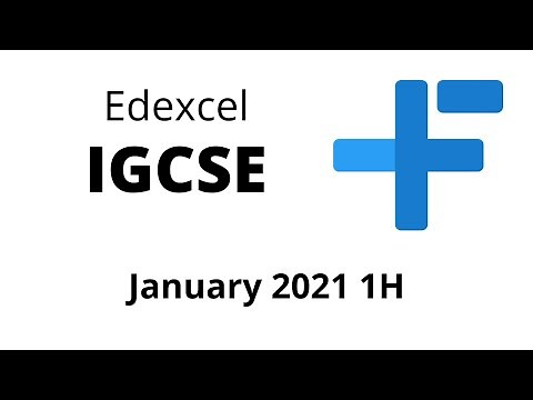 IGCSE Maths Edexcel January 2021 Paper 1H