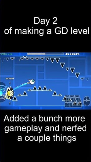 Day 2 of making a GD level #geometrydash #gd #level #viral #makethisgoviral #helpthisgoviral #fun