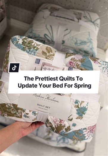 Obsessed with these spring quilts 💐 The delicate florals make every bedroom feel bright, cozy, and season-ready. 🔗 Linked In LTK Shop #target #bedding #quilt #comfort