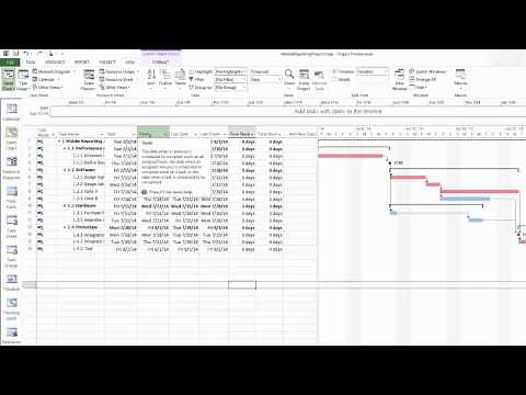 MS Project 2013 10 Assess project sensitivity using Gantt chart and schedule table