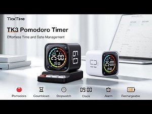 TickTime TK3 Pomodoro Timer – The Best Desk Timer for Work, Study & Focus