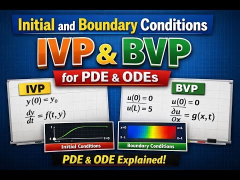 Initial and Boundary Conditions | IVP & BVP for ODEs and PDEs | Initial conditions for PDEs