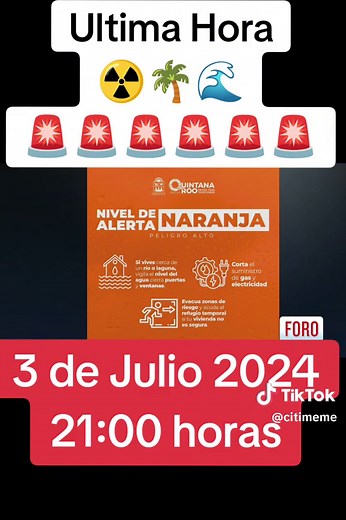 Alerta Naranja por Huracán Beryl en Quintana Roo