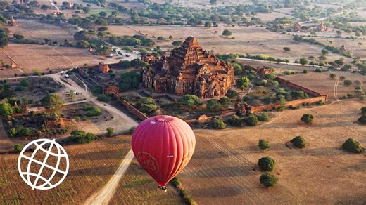 Balloon Flight Over Bagan, Myanmar [Amazing Places 4K]