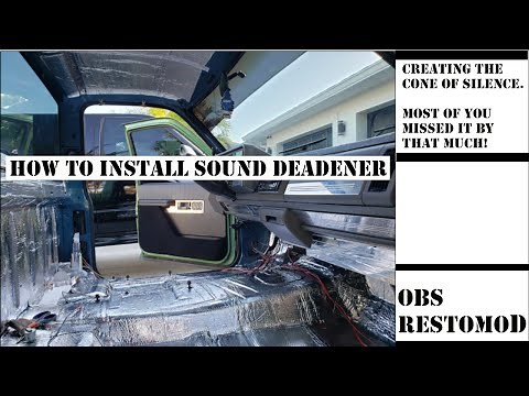 HOW TO install Noico 80mil sound deadener in an OBS Chevy Silverado truck Part 4 color swap in a can