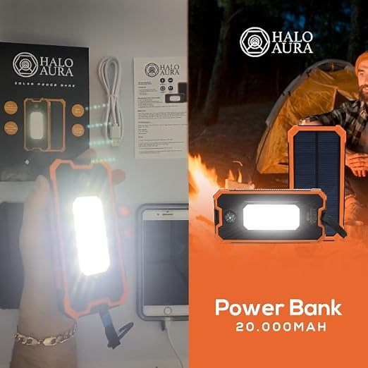 12 LED Solar Power Bank 20,000 MAH For All USB Devices