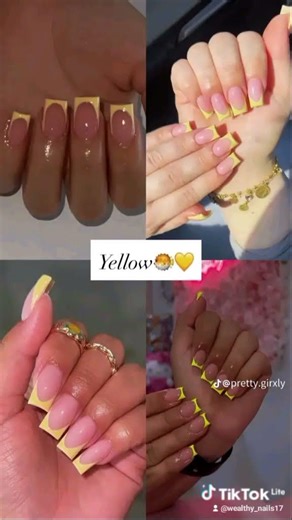 French tips inspo designs 💅💛💙💅. #fyp #highlights #nailtech #nailart #insponails #frenchtips #viral