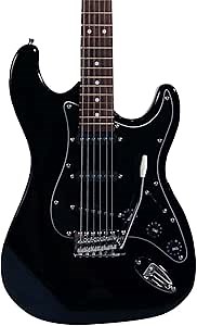 Sawtooth ST-ES-BKB Black Electric Guitar with Black Pickguard