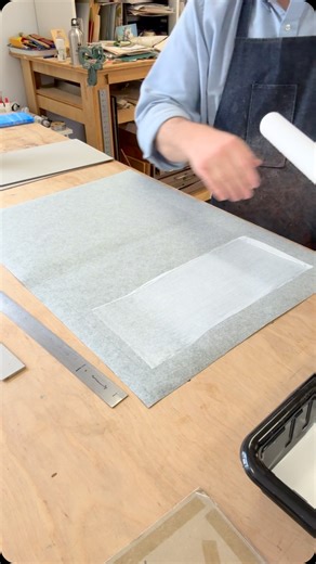 Big River Bindery | Building a case or cover for a clamshell box. The separate pieces all get attached to the cloth to start. Using a roller with the PVA makes... | Instagram