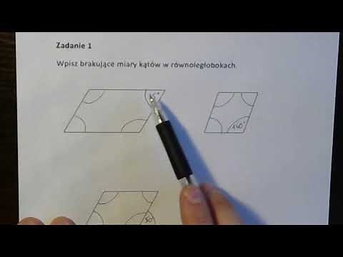 Miary kątów w równoległobokach.