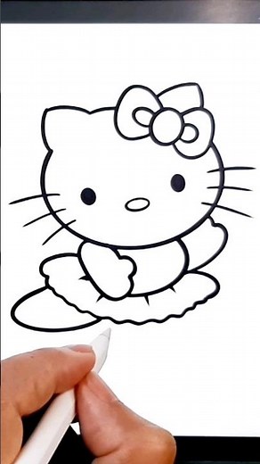 cómo dibujar hello kitty paso a paso