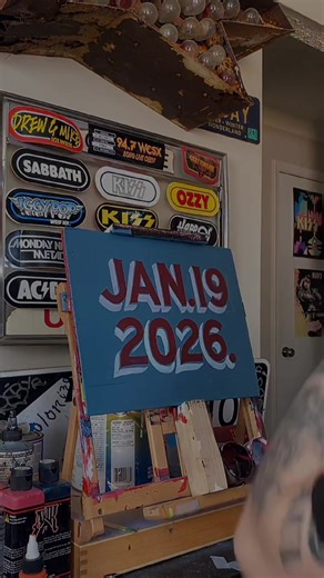 Day 19 of hand painting today’s date for 365 days straight. Rules: Paint today’s date. Use any variety of tools, paints, surfaces and processes that feel fitting for today’s mood. Canvas can be any size, lettering can be any color. Drop shadow, or no shadow. BUT, it must only be in Egyptian typeface. Thank you for watching, please follow so you can watch when I go live daily and paint these. **Dedicated to my daughter, & the memory and passion of On Kawara, whom painted dates from 1965-2014 as p