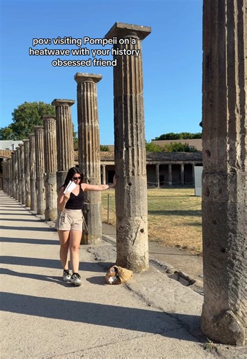 Disclaimer: i actually love having my own personal guide and she’s the one i’m taking to every museum @andra🦎 #pompeii #italysummer #romanempire #fyp