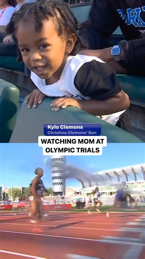730K views · 7.1K reactions | Christina Clemons' son watching her advance to the 100m hurdles semis. ❤️ #TrackFieldTrials24 | NBC Sports | Facebook