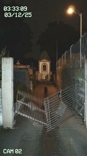 Security camera footage from cemeteries that will give you chills. #shorts #fear #ghost