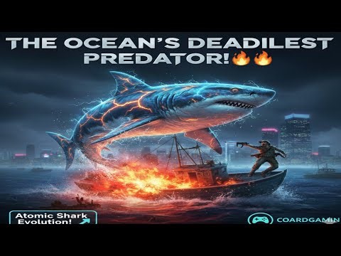 The Ocean's Deadliest Predator! 🦈🔥"Human snack time! 😋🍖#shortsfeed #viral #maneatergame #sharkattack
