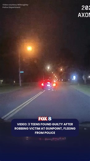 WATCH: Video shows teens fleeing from police after a robbery at gunpoint took place in Willoughby over the summer. Find out what led to the conviction of three teens: https://fox8.com/news/video-3-teens-found-guilty-after-robbing-victim-at-gunpoint-fleeing-from-police/ | Fox 8 News