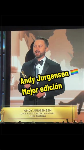 Mejor edición fue para Andy Jurgensen por One Battle After Another con #leonardodicaprio #oscar #oscars2026 #lgbt