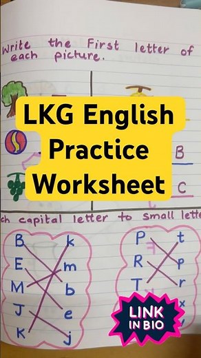 Top 5 Essential LKG English Worksheets Every Parent Needs | Easy English Worksheet for Exam