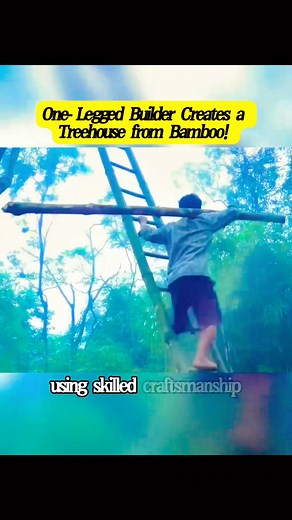 2.2K views · 22 reactions | One legged man build a treehouse made of bamboo #build #treehouse #bamboo | Lee Yumi | Facebook